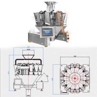 Máquina de Llenado y Pesaje Multicabezal de 10 unidades